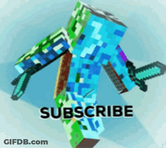 Minecraft Swordsman Fighter Subscribe Swaying GIF