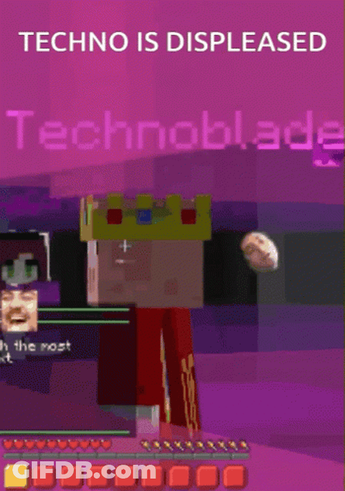 Minecraft Technoblade Is Displeased GIF