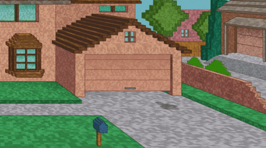 Minecraft The Simpson Family GIF