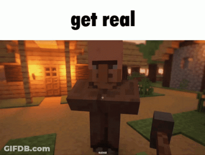 Minecraft Villager Gets Smashed GIF