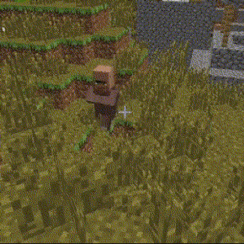 Minecraft Villager Grass Blocks GIF