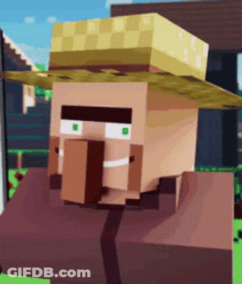 Minecraft Villager Nodding GIF