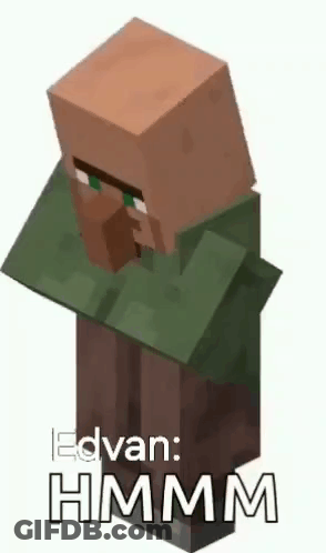 Minecraft Villager Saying Hmmm GIF