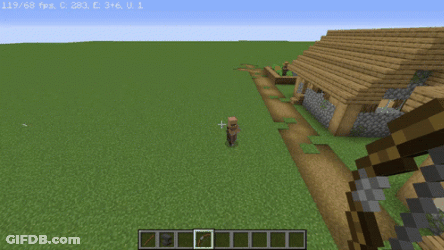 Minecraft Villager Shoot GIF