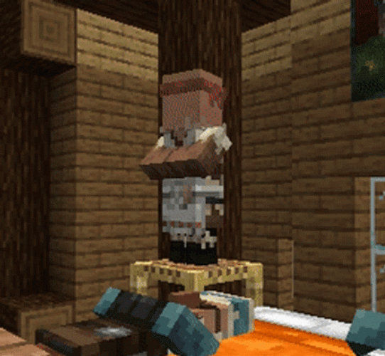 Minecraft Villager Spinning GIF