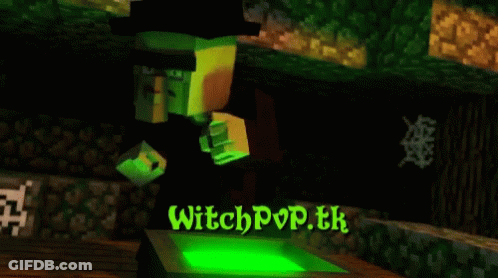Minecraft Witch With Witchpop.tk GIF