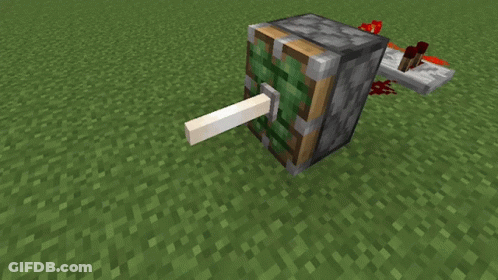 Minecraft Wooden Shield And Block GIF