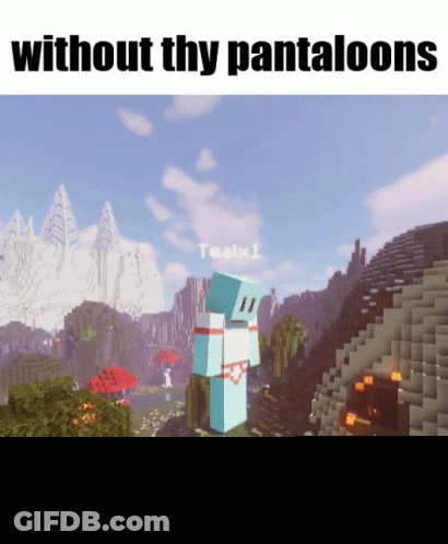 Minecraft World Without Thy Pantaloons GIF