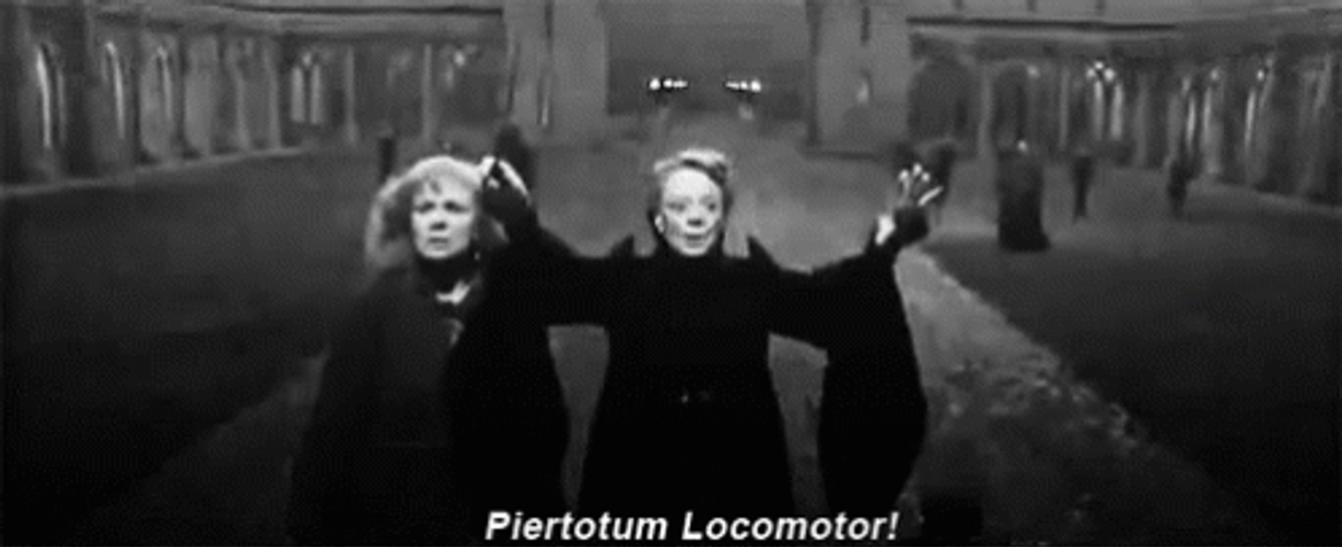 Minerva McGonagall Chanting Magic Words GIF