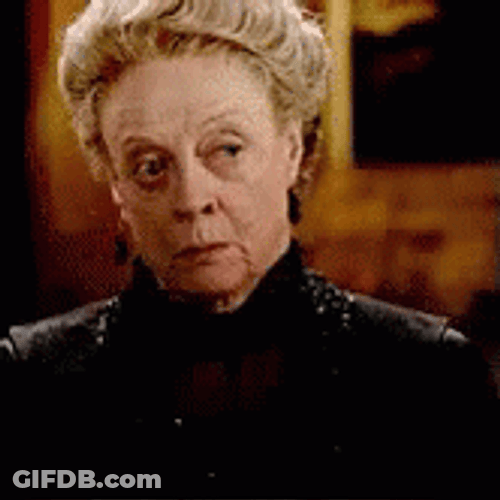 Minerva McGonagall Frustrated Puckered Face GIF