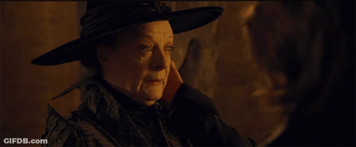 Minerva McGonagall Harry Potter Awkward Interaction GIF