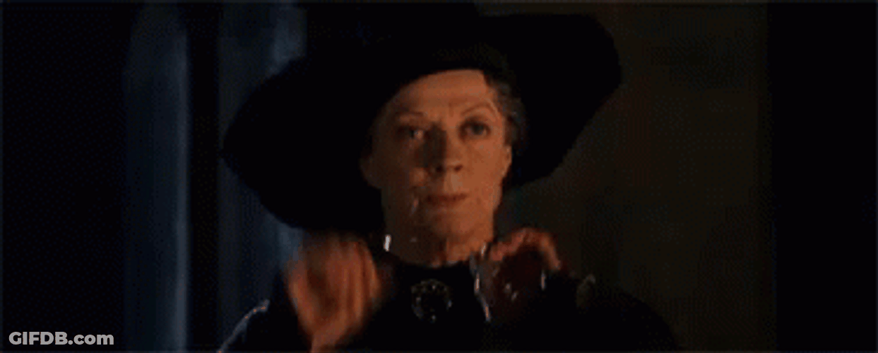 Minerva McGonagall Performing Hand Magic GIF