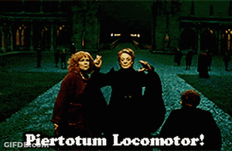 Minerva McGonagall Performing Magic GIF