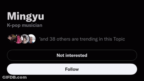 Mingyu K-Pop Musician Is Being Followed By 38 Other People GIF