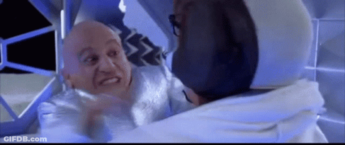 Mini Me Punching Austin Powers GIF