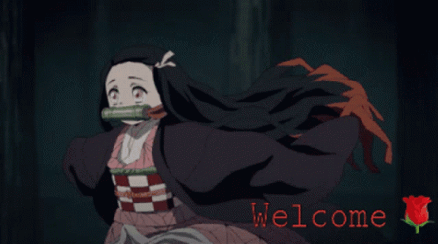 Mini Nezuko Running Away From Tsuyuri GIF
