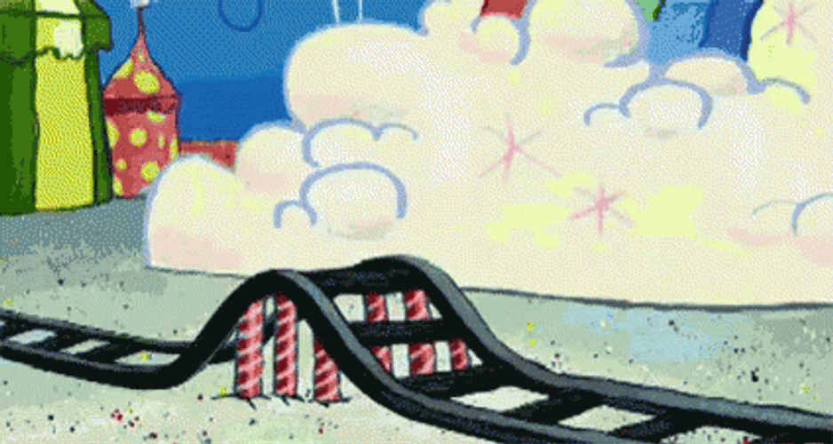 Mini Roller Coaster SpongeBob GIF