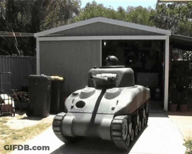 Mini Solo Army Tank GIF