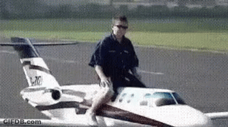 Miniature Aircraft Flying On Ground GIF