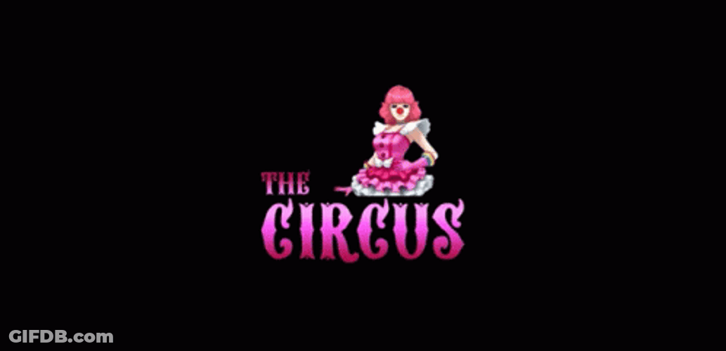 Minimal Circus Pink Anime Clown GIF