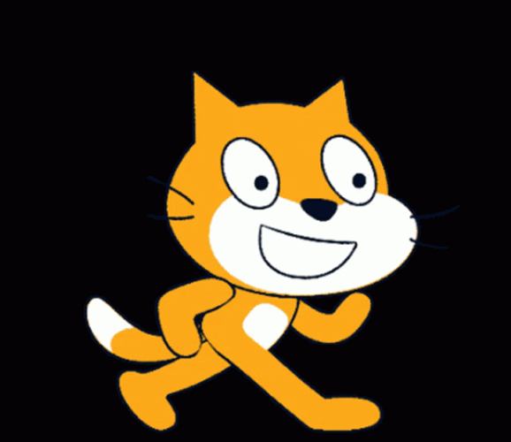 Minimalist Black Adorable Scratch The Cat GIF