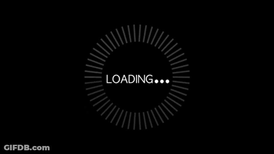 Minimalist Black Loading Screen GIF