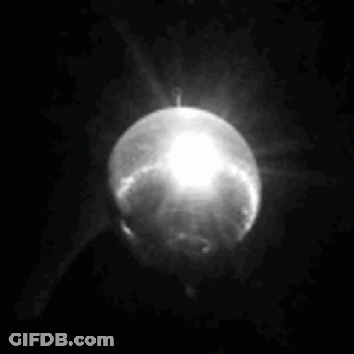 Minimalist Black Shinning Disco Ball GIF