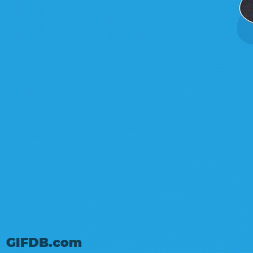 Minimalist Black Skateboard Loop GIF