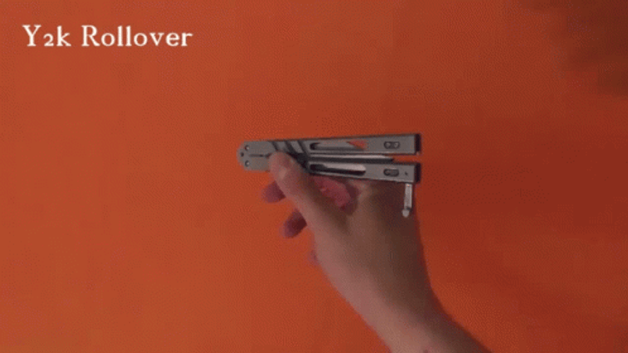 Minimalist Butterfly Knife Technique Rollover GIF