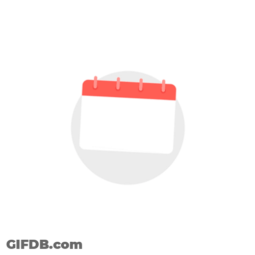 Minimalist Cute Calendar Flipping GIF