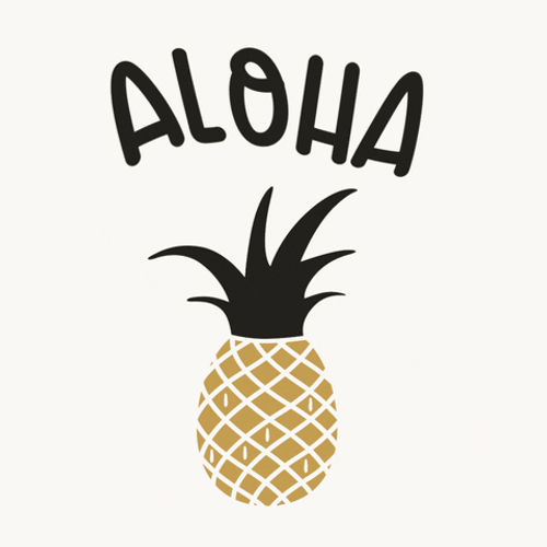 Minimalist Dancing Pineapple Dancing Aloha GIF