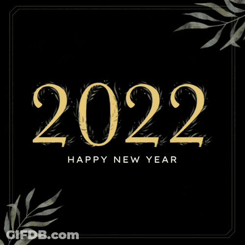 Minimalist Happy New Year 2022 Greetings GIF