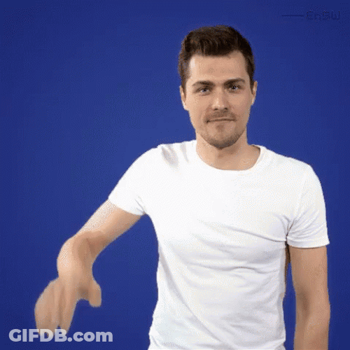 Minimalist Male Raising Hand GIF