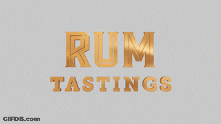 Minimalist Rum Tasting Text Art GIF