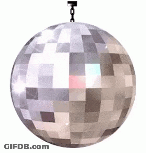 Minimalist Shinning Disco Ball GIF