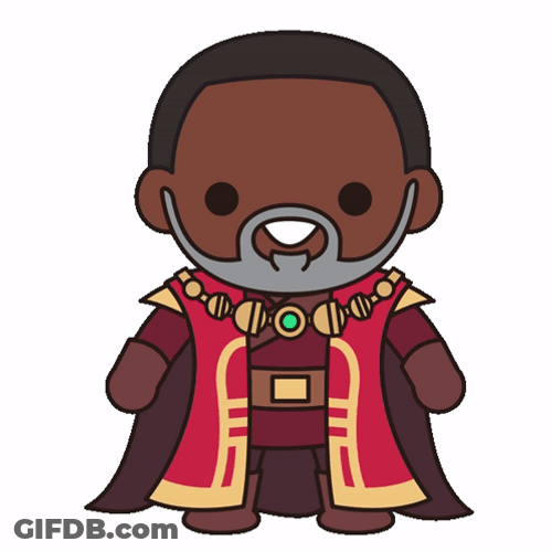 Minimalist Star Wars Animated Greef Karga GIF
