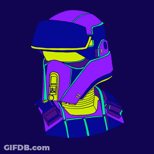 Minimalist Star Wars Shoretrooper Portrait GIF
