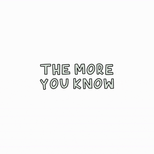 Minimalist The More You Know GIF