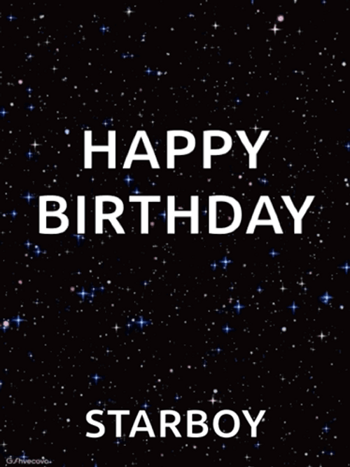 Minimalist Universe Star Wars Happy Birthday GIF