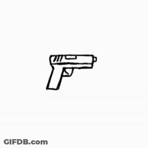 Minimalistic Pistol Gun Loading GIF