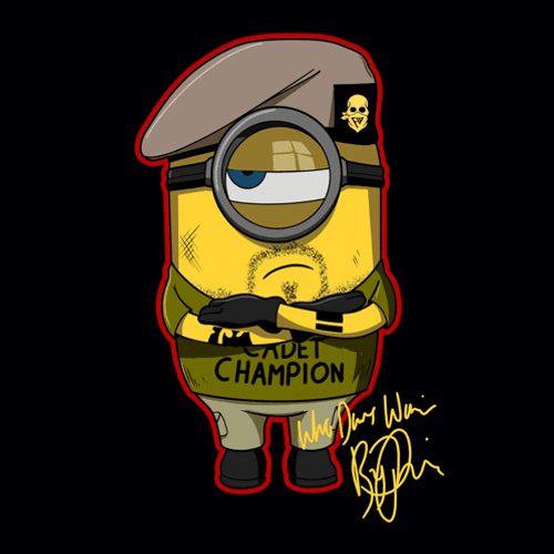 Minion Cadet Guarding GIF