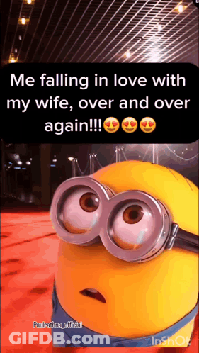 Minion Falling In Love With Wife Again GIF