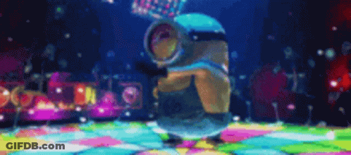 Minion From Despicable Me Dancing On Disco Floor GIF