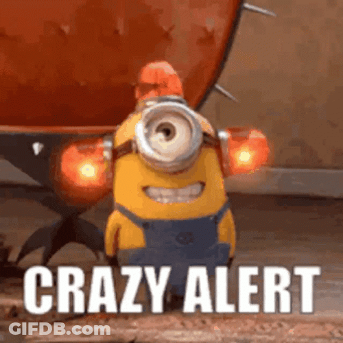 Minion Getting Insane GIF