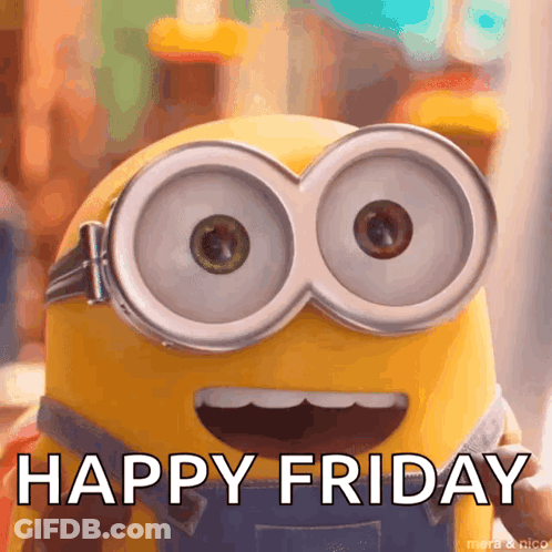 Minion Happy Friday Message GIF