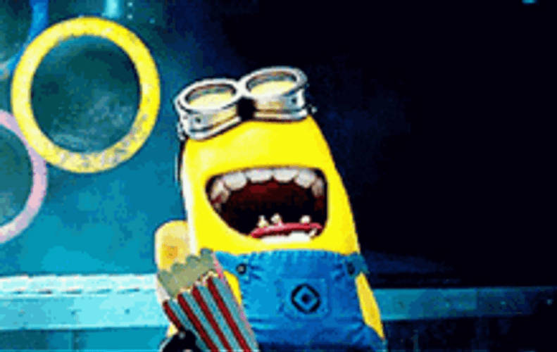 Minion Kevin Eating Popcorn GIF