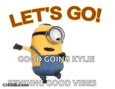 Minion Kicking Soccer Ball Let's Go Good Going Kylie GIF