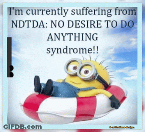 Minion Laying On Life Preserver Suffering GIF