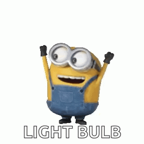 Minion Light Bulb Hooray Yehey GIF