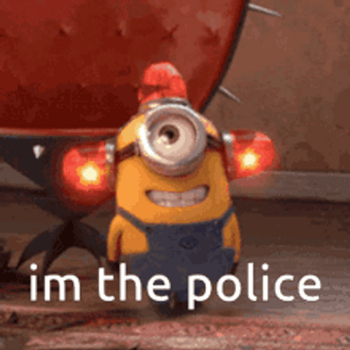 Minion Police Siren Cartoon Funny GIF